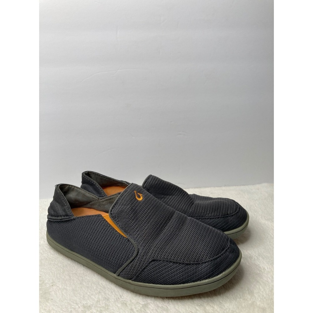 OluKai Shoes Mens 8.5 Nohea Mesh Slip On Grey Casual Loafer Beach Island Coastal
